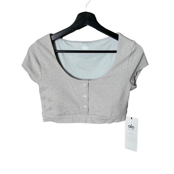 NWT ALO Yoga Henley Bra Top Medium - Picture 1 of 2